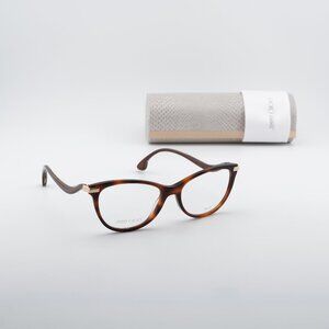 Jimmy Choo JC258 0086 00 Cat Eye Eyeglasses 54mm - Havana/Gold